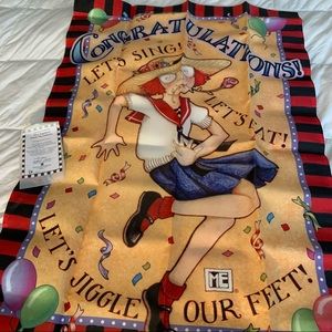 NEW Mary Engelbreit Holiday Flag Congratulations